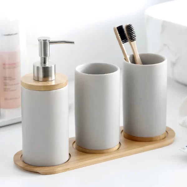 4-Piece-Wholesale-Ceramic-Bathroom-Set-With-Bamboo-Accents