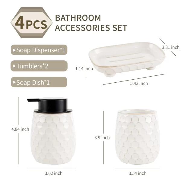 4-Piece Customize Bathroom Sets, Ceramic Bath Accessories Bulk-4