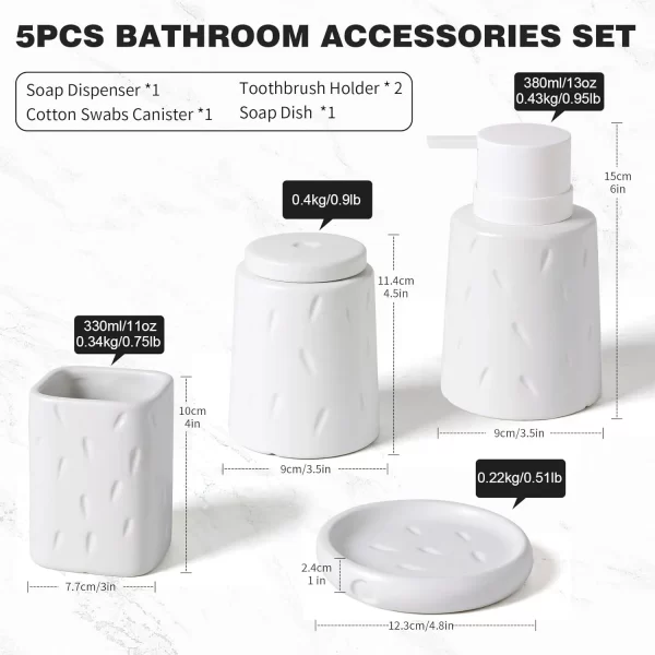 Wholesale 5-Piece Bathroom Accessories Set with Modern Design-3